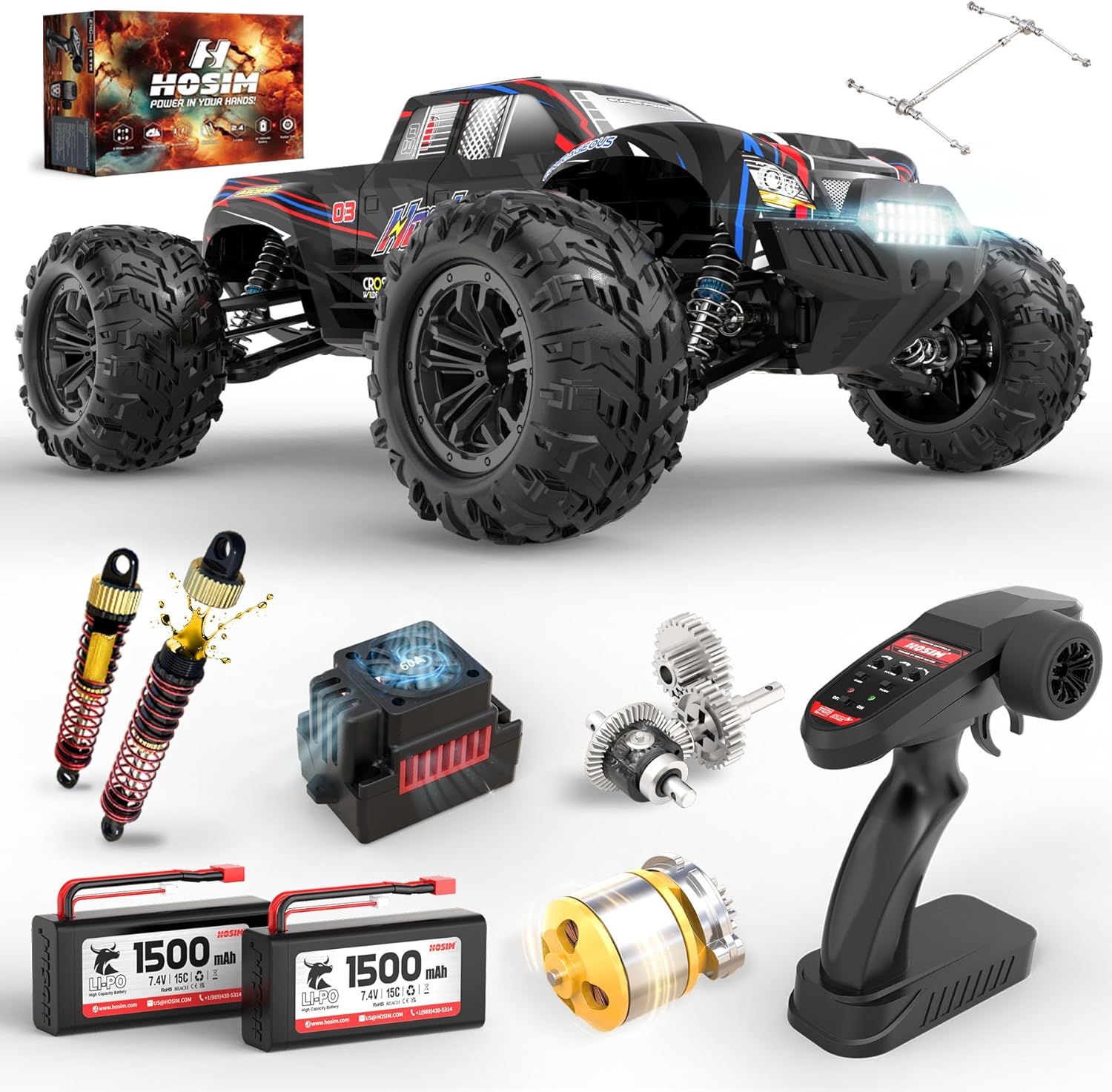 Rc Hobby Grade Monster Truck - 브러시리스 1:10 RC 몬스터 트럭, 성인
