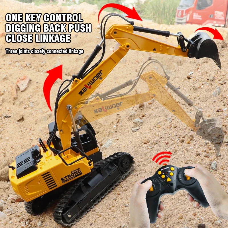 Rc Excavator Hobby - Huina Rc 굴삭기 1/24 9Ch 원격