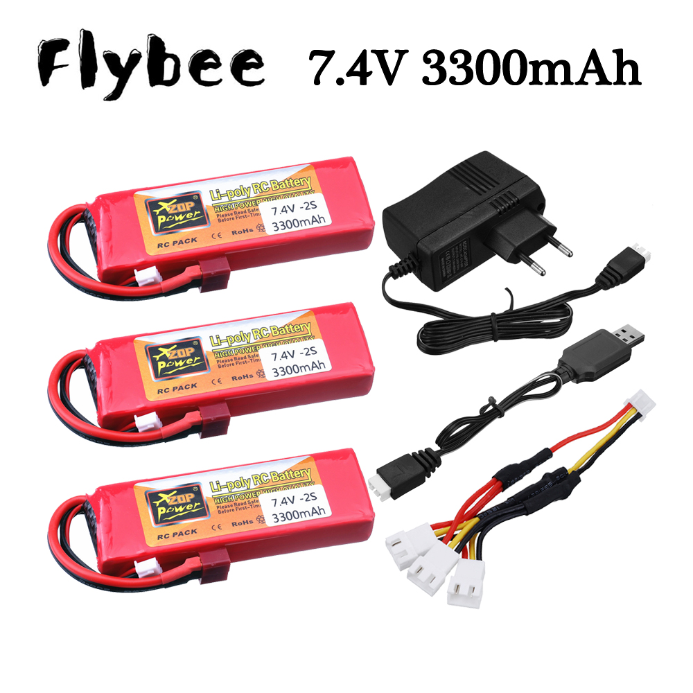 Rc Hobby Charger - Wltoys용 2S 7.4V 3300mAh Lipo 배터리