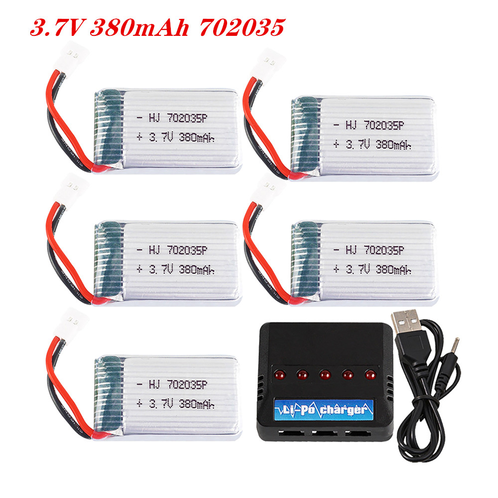 Rc Hobby Charger - 3.7V 380mAh 702035 Hubsan X4 H107