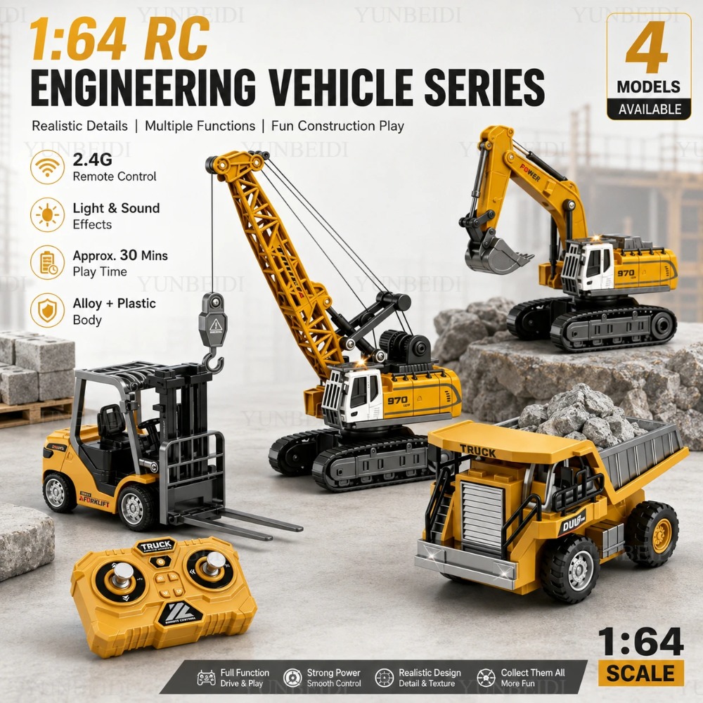 원격 조종 미니 합금 자동차 1:64 포크리프트 크레인 - Rc Excavator Hobby 리뷰 및 가격